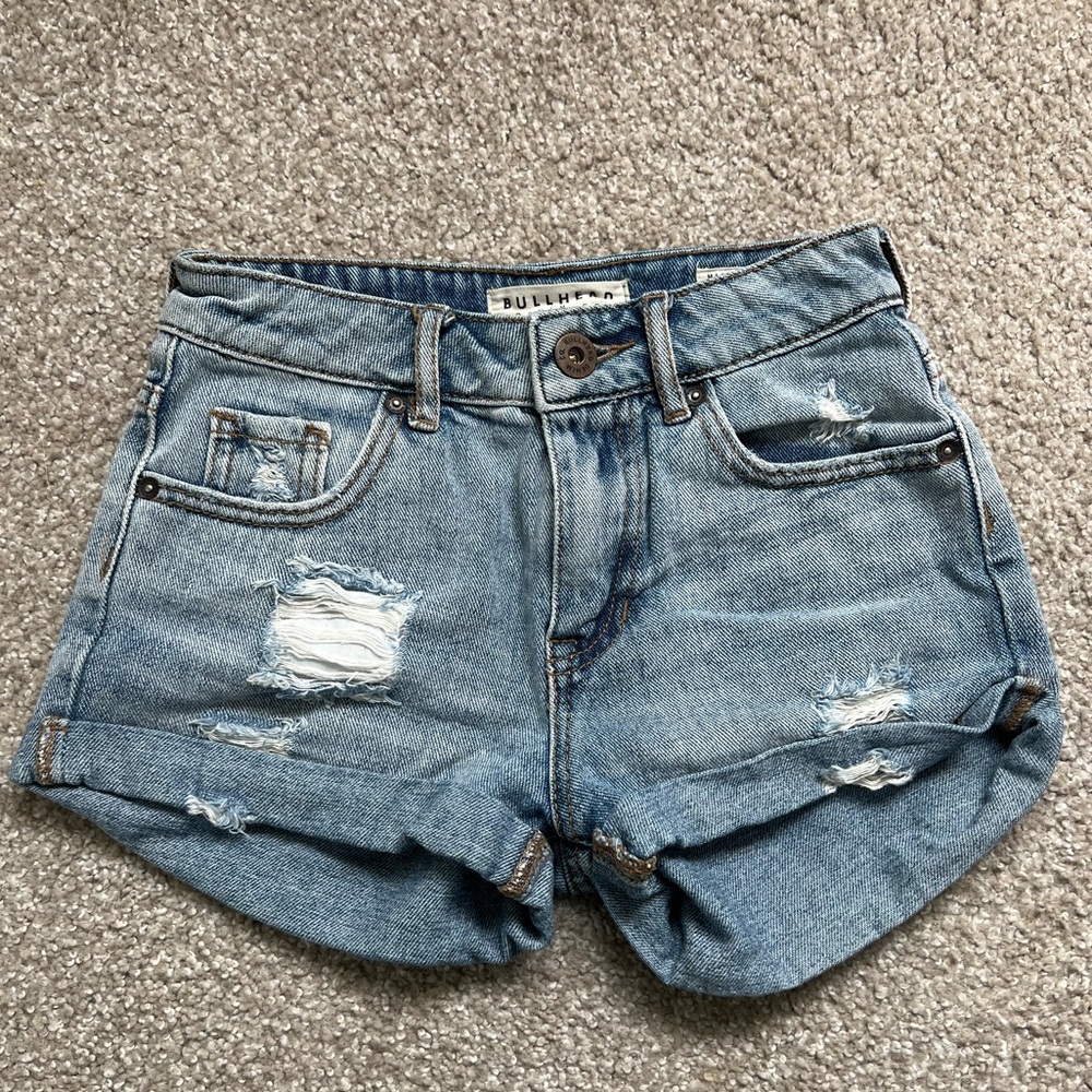 Bullhead High Rise Denim Shorts